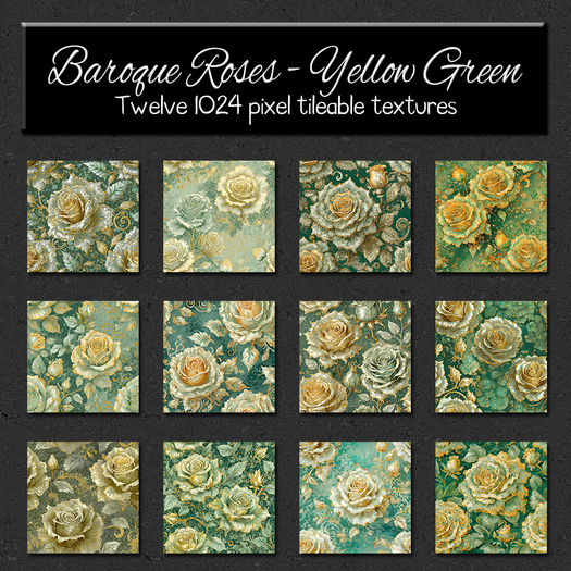 *Wallflowers* Baroque Roses - Yellow Green