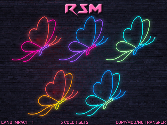 Neon Butterfly Heart