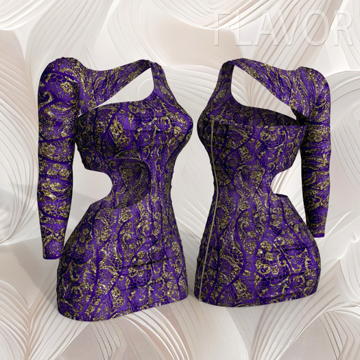 Purple Gold Cocktails Dress LEGACY