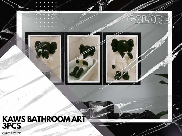 [G A L O R E] KAWS BATHROOM ART