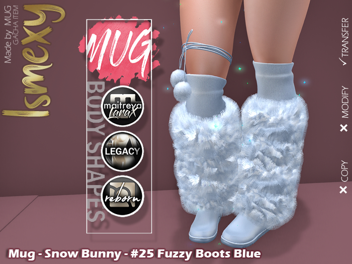 Mug - Snow Bunny - #25 Fuzzy Boots Blue