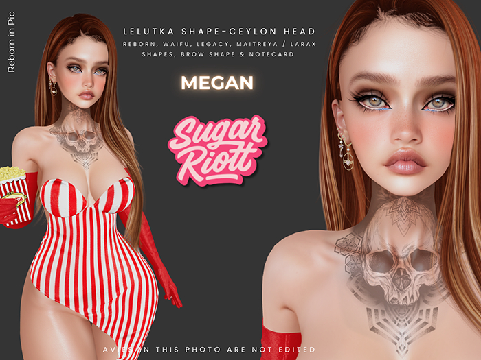 *Sugar Riott* Megan Shape-Lelutka Ceylon Head
