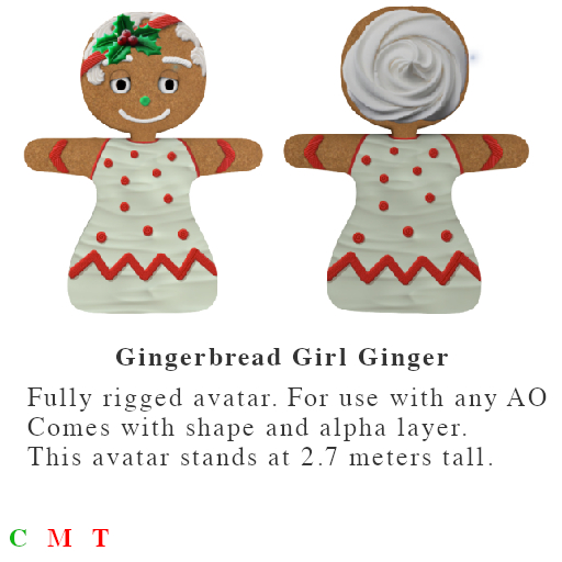**THW Fashions** Gingerbread Girl Ginger AVATAR