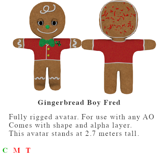 **THW Fashions** Gingerbread Boy Fred AVATAR