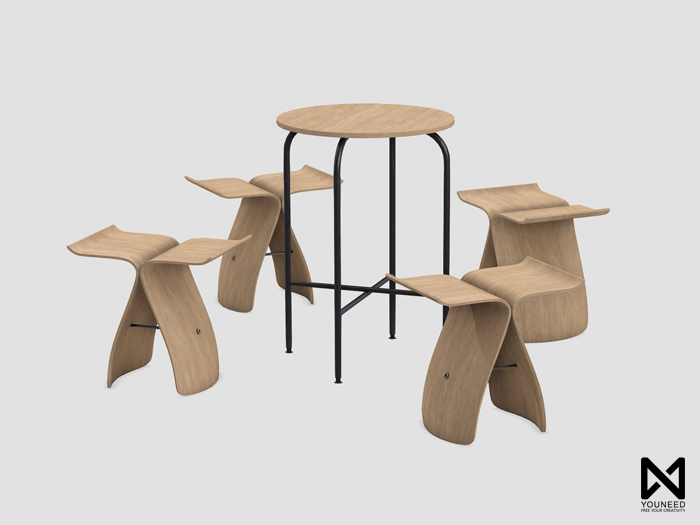 Youneed - Outdoor tabel and stool Fuse