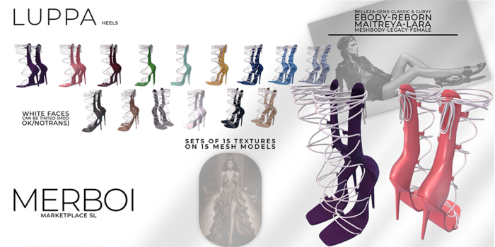 MerBoi  Luppa Heels - Set of 15 for eBody-Reborn