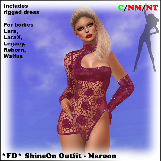 *FD* ShineOn Outfit [Boxed] Maroon