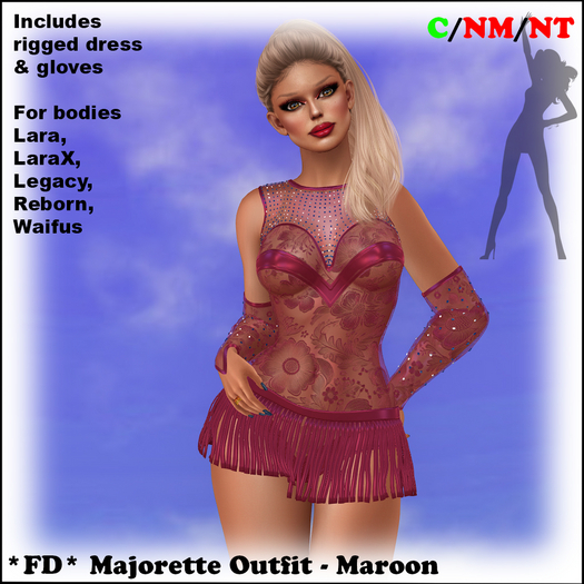 *FD* Majorette Outfit [Boxed] Maroon