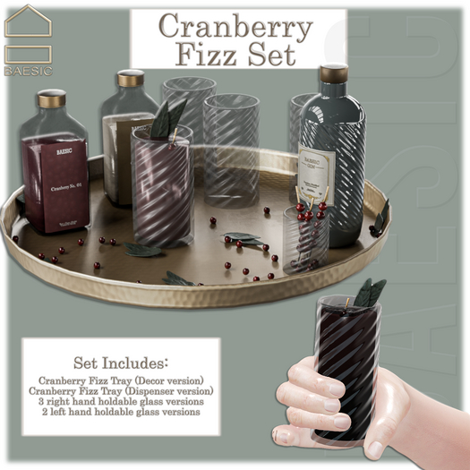 Baesic. Cranberry Fizz Set