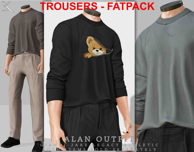 E.K - Alan - Corduroy Trousers  - FATPACK {ADD - ME }