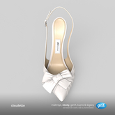 [Gos] Claudette Bow Pumps - White