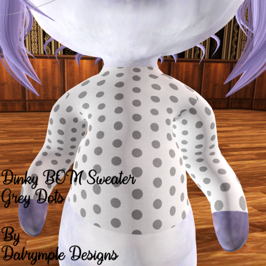[Dalrymple Designs] Dinky BOM Grey Dots Sweater