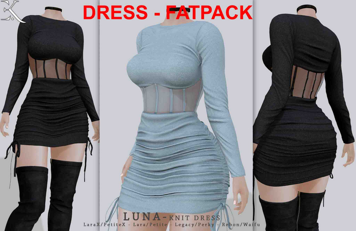 E.K - Luna - Knit Mini Dress - FATPACK {ADD - ME }