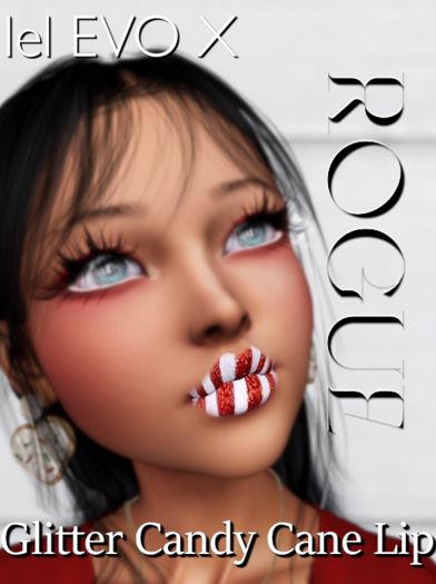 [ROGUE] Glittery Candy Cane Lip - EvoX