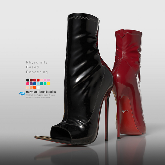 [Gos] Carmen Latex Booties - Fetish Collection