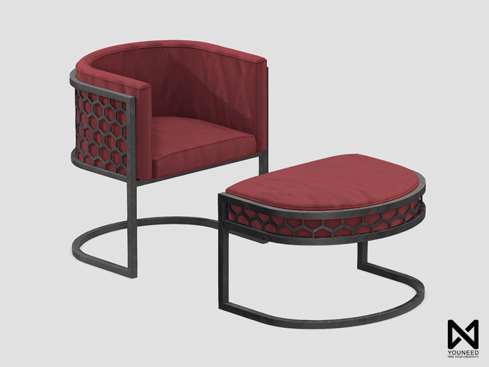 Youneed - Hexa Armchair & Footstool