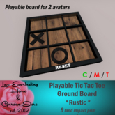 LE ~ Tic Tac Toe Ground Board *Rustic v1.4*