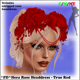 *FD* Hera Rose Headress [Boxed] True Red
