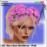 *FD* Hera Rose Headress [Boxed] Pink
