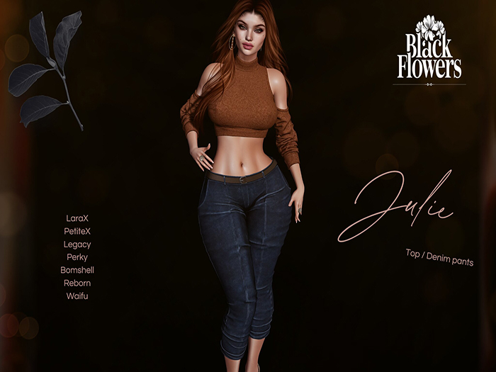 Black.Flowers - Julie Top & Denim pants - MEGA FATPACK [ADD]