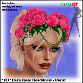 *FD* Hera Rose Headress [Boxed] Coral