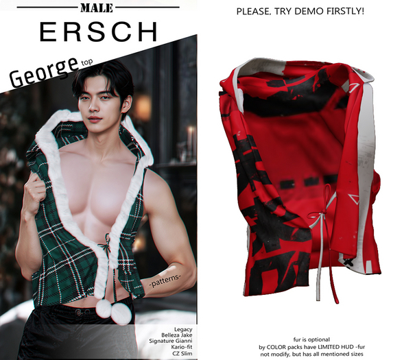 ERSCH - George top pat -red alert-
