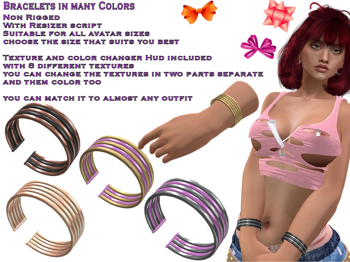 Bracelets in many Colors (ADD)