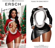 ERSCH - Liama MiniDress -black leather-