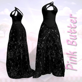 Black Sequins High Slit Gown LaraX