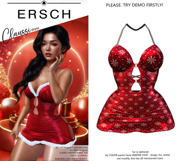 ERSCH - Claussi Dress -knit red-