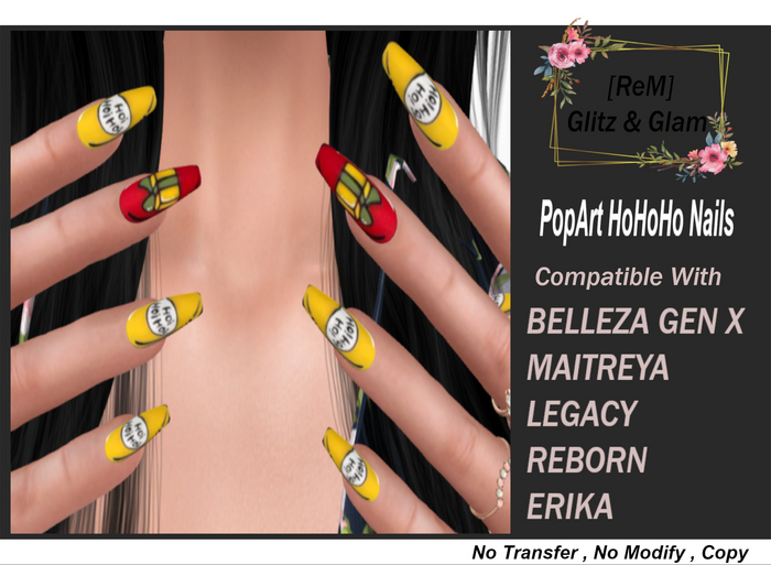 [ReM] Popart HoHo Ho Nails