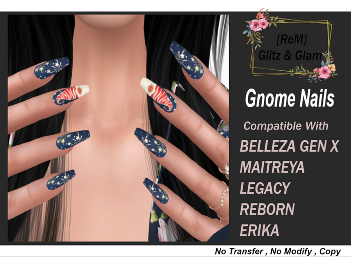 [ReM] Blue Gnomes Nails