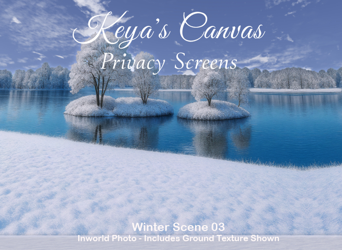 Keya's Canvas - Winter Scene 03 Privacy Screen Seamless