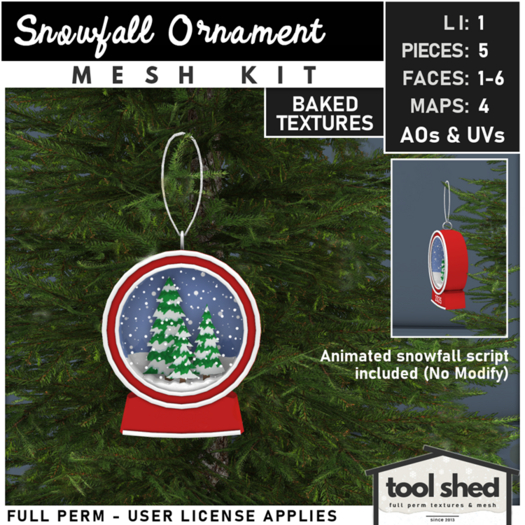Tool Shed - Snowfall Ornament Kit (Add)