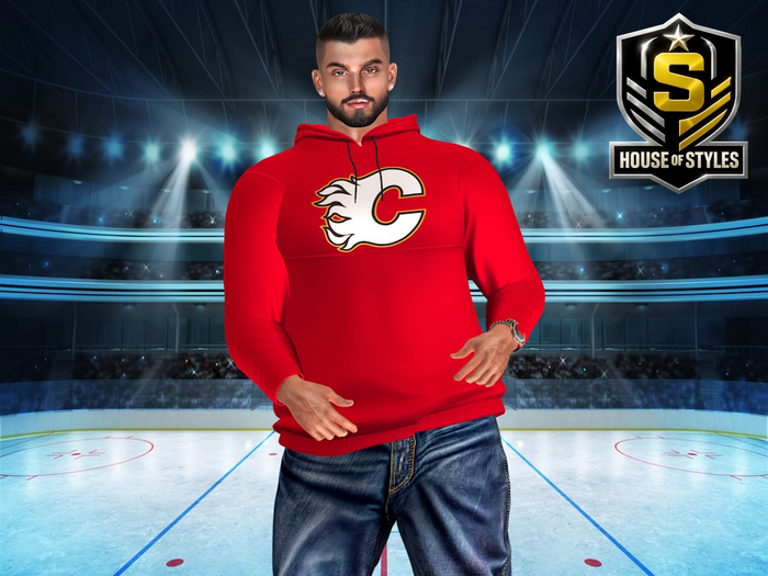 Calgary Flames Men's Hoodie (Red)