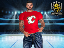 Calgary Flames Men's T-Shirt (Red)