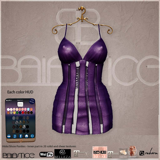 Baiastice_Deconstructed Mini Dress-Purple
