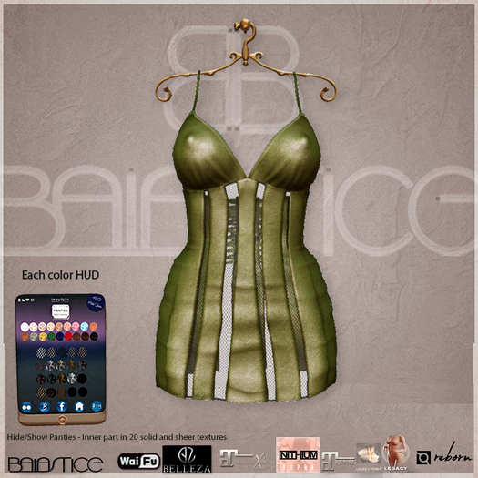 Baiastice_Deconstructed Mini Dress-Olive