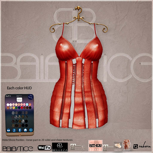 Baiastice_Deconstructed Mini Dress-Lava