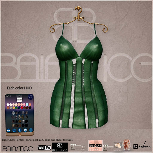 Baiastice_Deconstructed Mini Dress-Forest