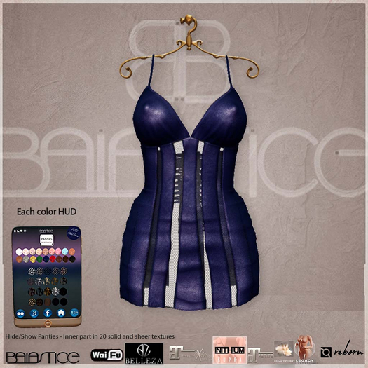 Baiastice_Deconstructed Mini Dress-Blue