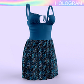Blue Sparkle Tied Dress Peach