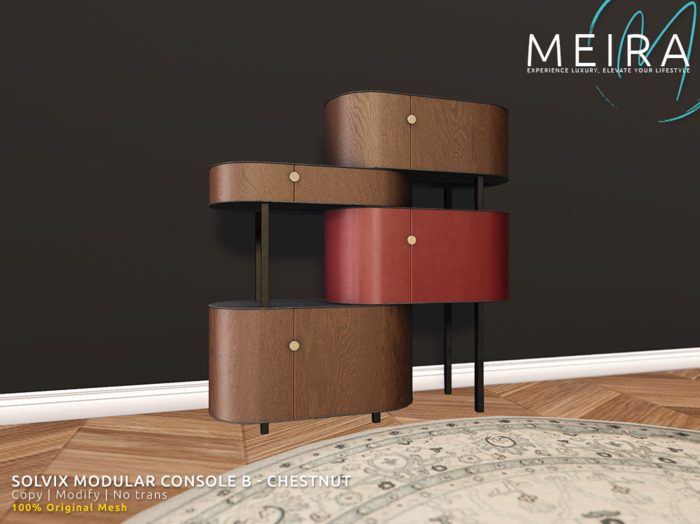 Solvix Modular Console B - Chestnut