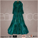 Baiastice_Long Fur Coat-Teal