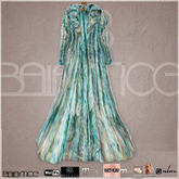 Baiastice_Long Fur Coat-Aqua