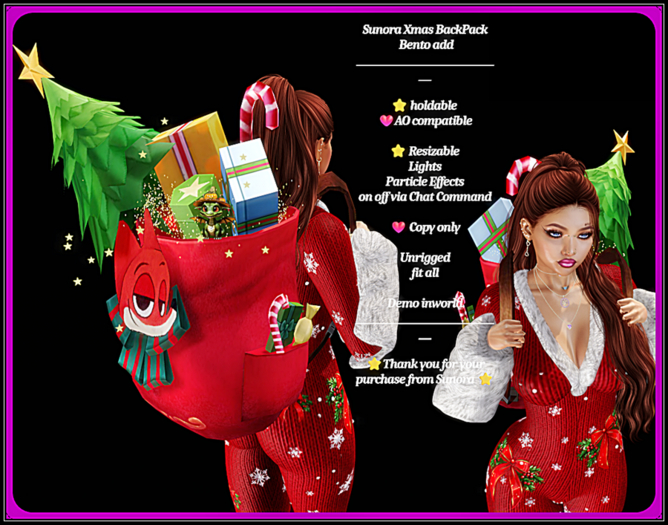 Sunora Xmas BackPack Bento add