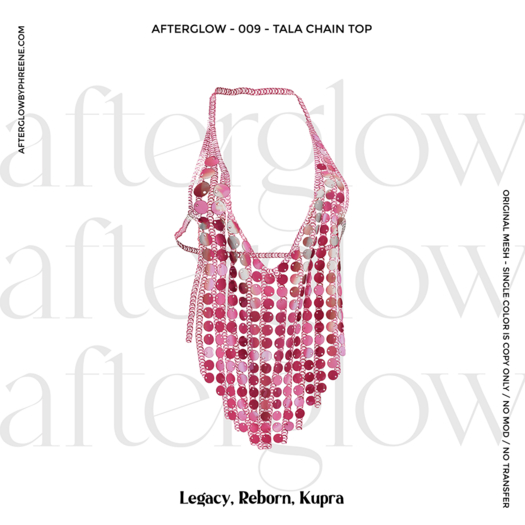 Afterglow - 009 - Tala - Chain Top - Pink Disc Chain (Box)