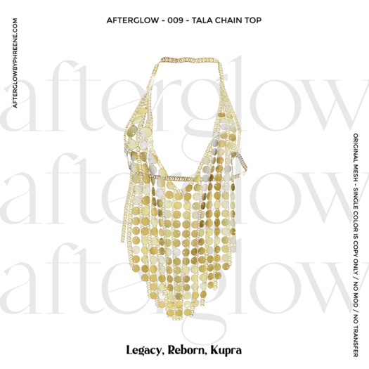 Afterglow - 009 - Tala - Chain Top - Gold Disc Chain (Box)