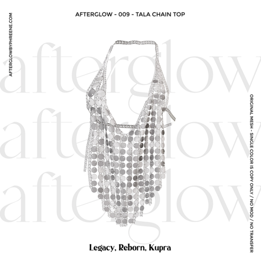 Afterglow - 009 - Tala - Chain Top - Silver Disc Chain (Box)