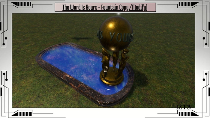 The Word Is Yours - Fountain (PBR Textures, Copy/Modify)